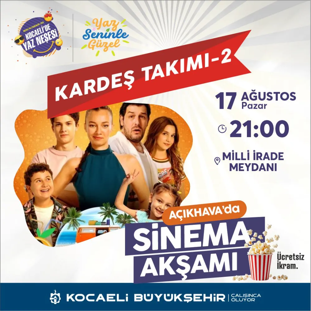 Büyükşehir’le açık havada sinema keyfi bir başka