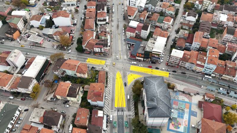 Tramvay hattında yaya güvenliği için önemli çalışma (1)